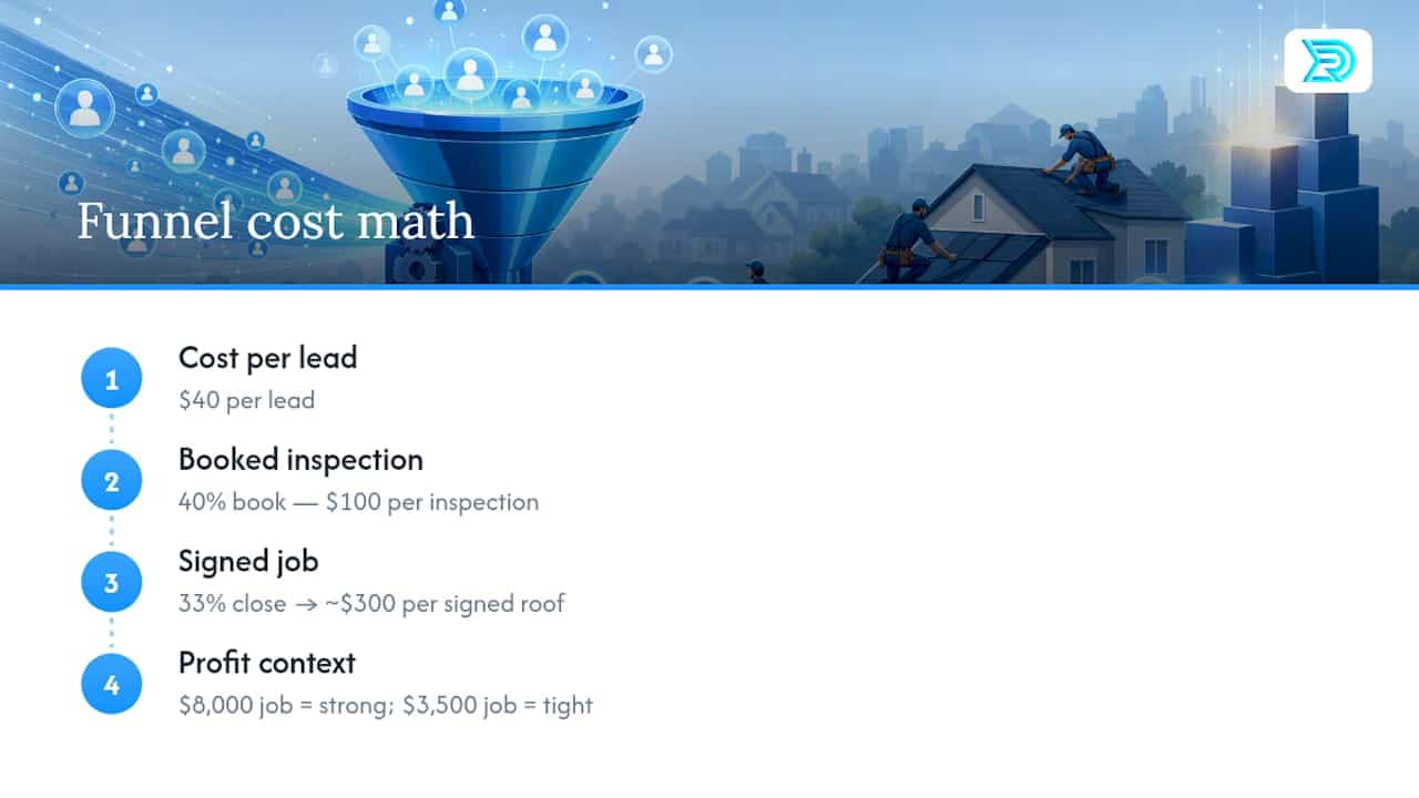 Diagram showing Facebook ads cost funnel breakdown