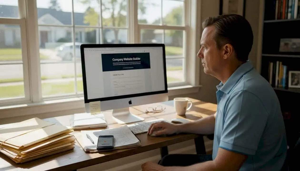 Business owner updates local SEO website