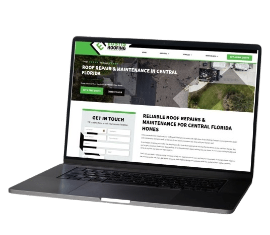 website design for roofing company