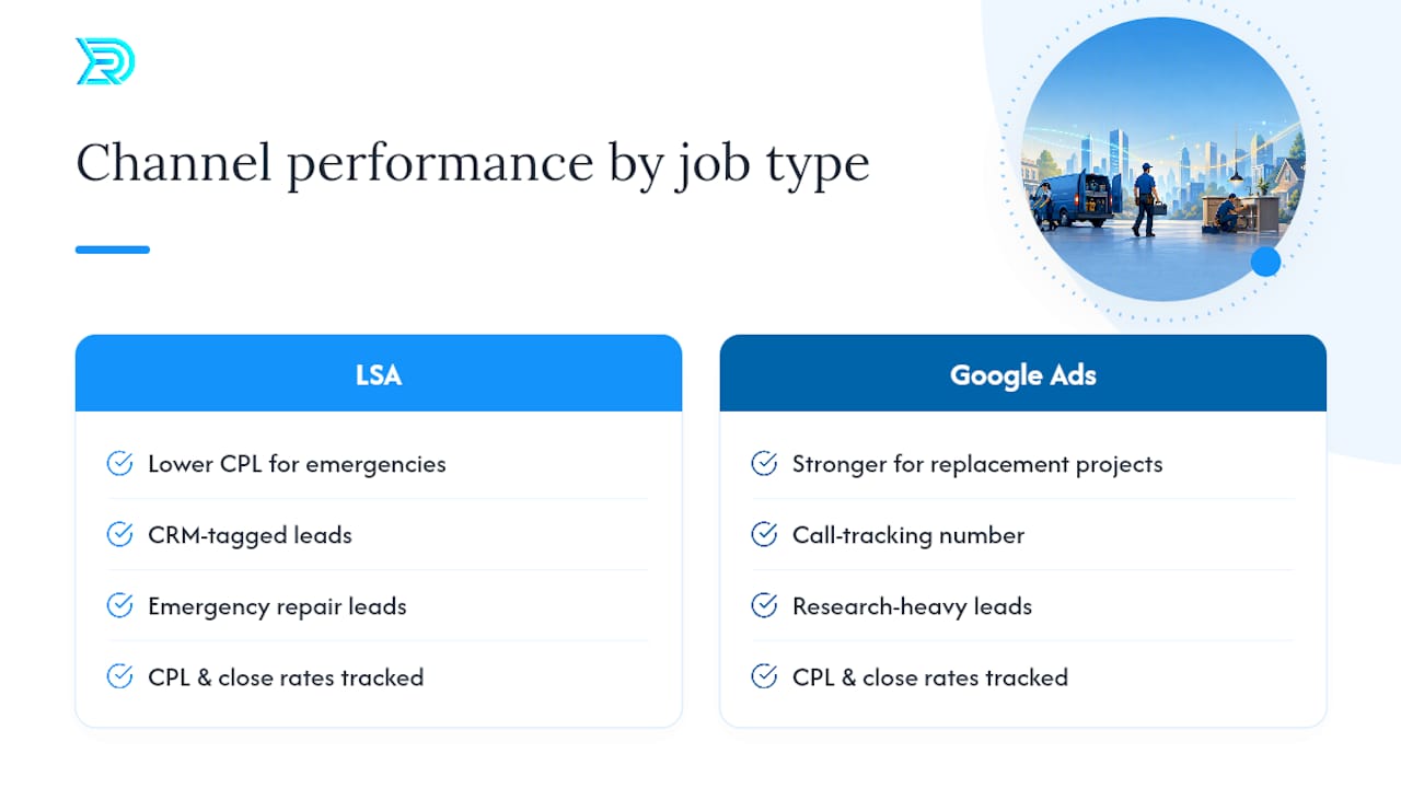 Results Digital case study: contractor lead performance — overview diagram