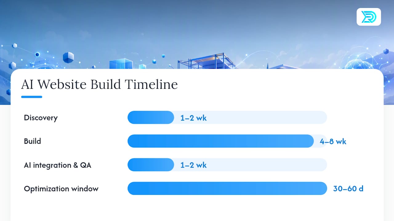 What's the Timeline and Cost for an AI Website Build? — overview diagram