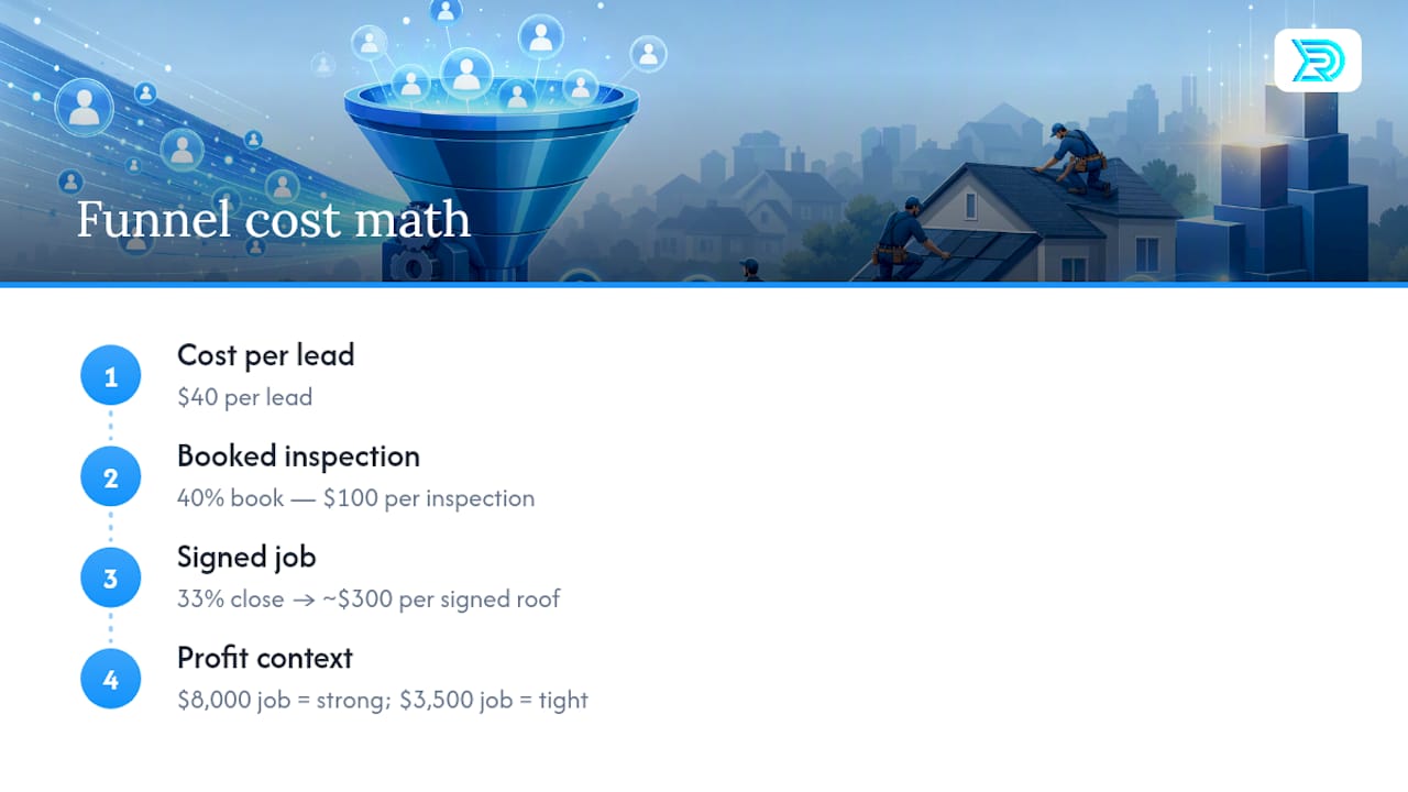 Diagram showing Facebook ads cost funnel breakdown