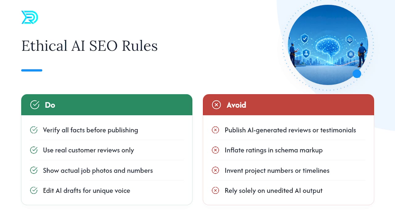 Ethical Considerations When Using AI for Contractor SEO — overview diagram