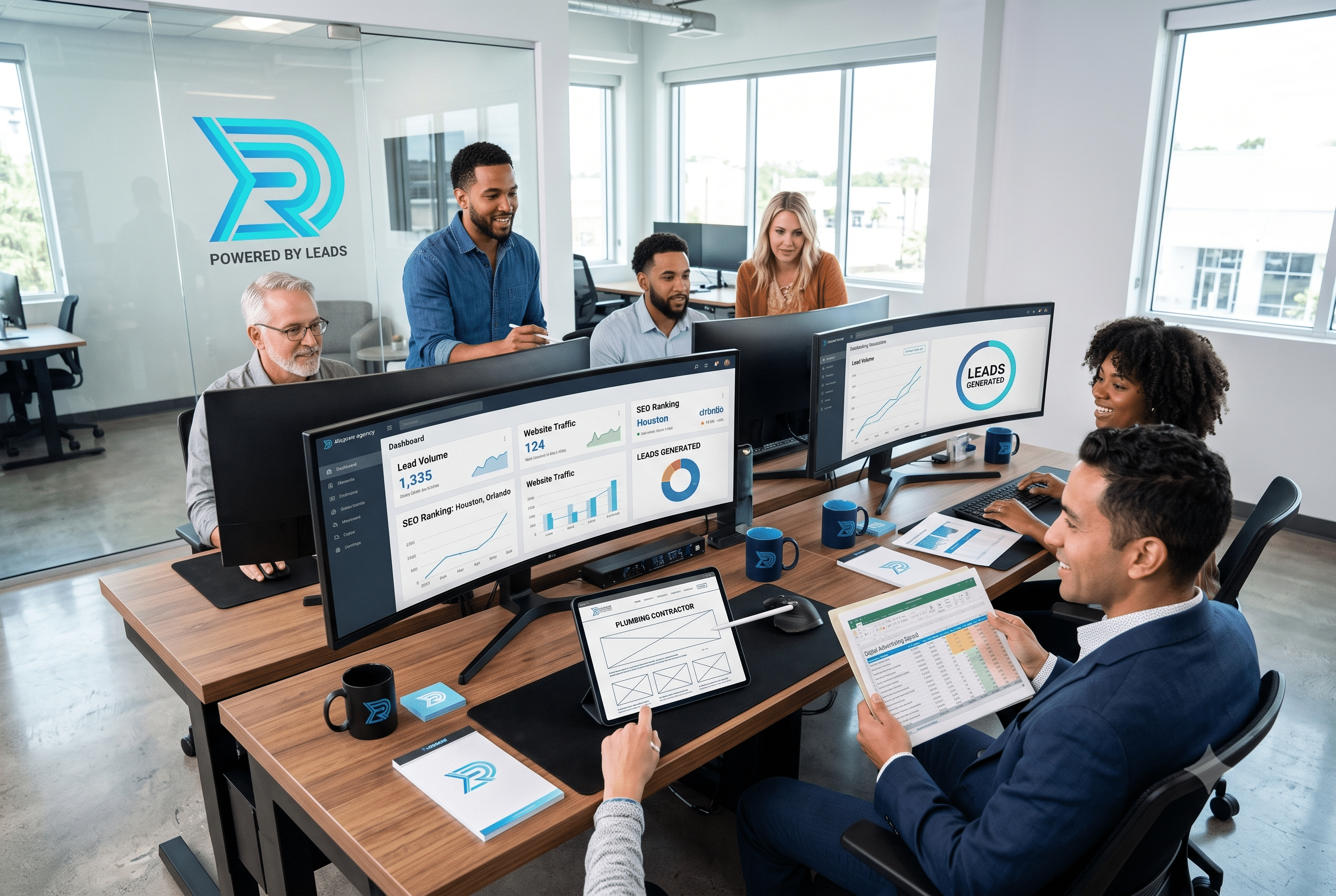 Results Digital team reviewing campaign performance