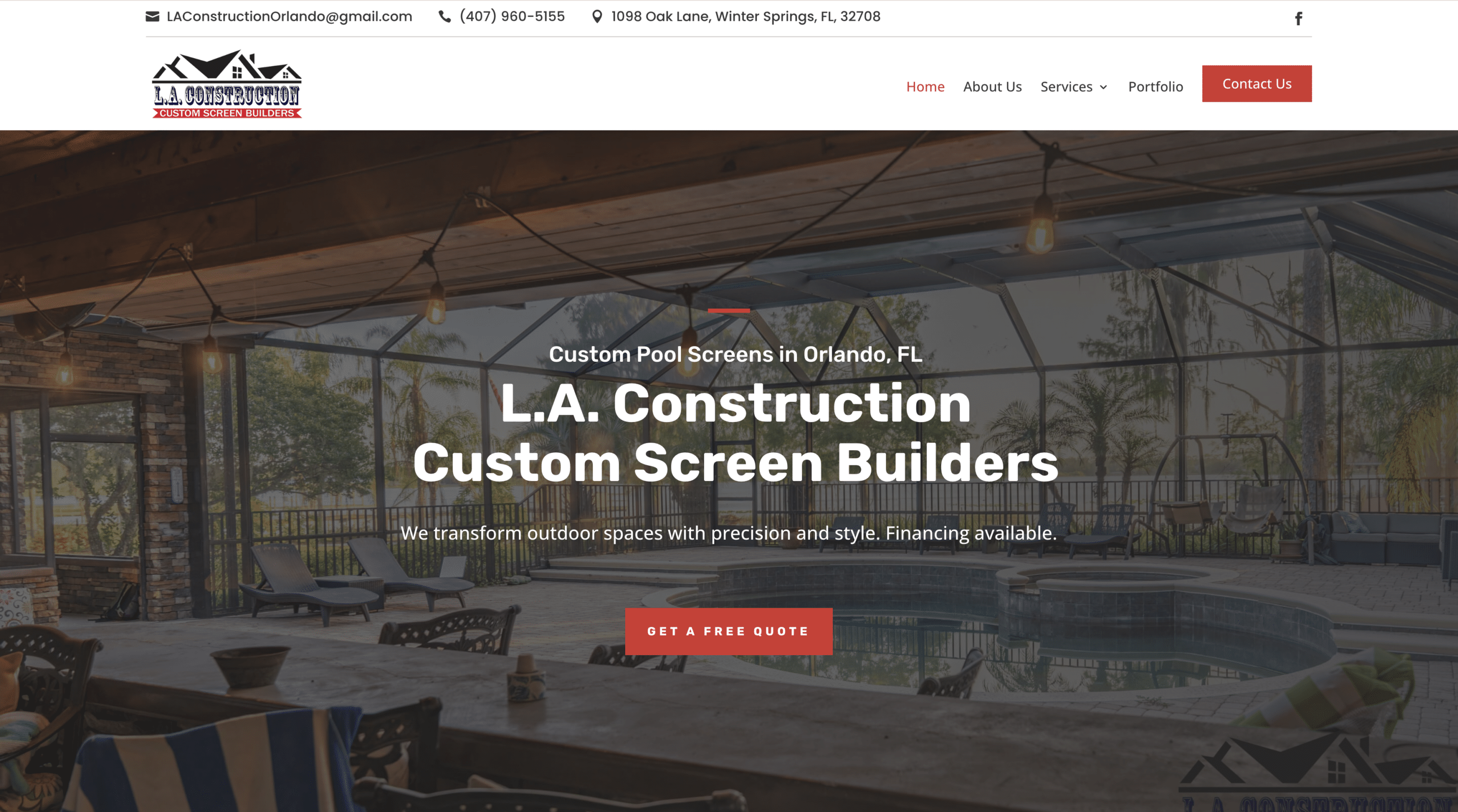 rd-portfolio-la-construction Project website screenshot