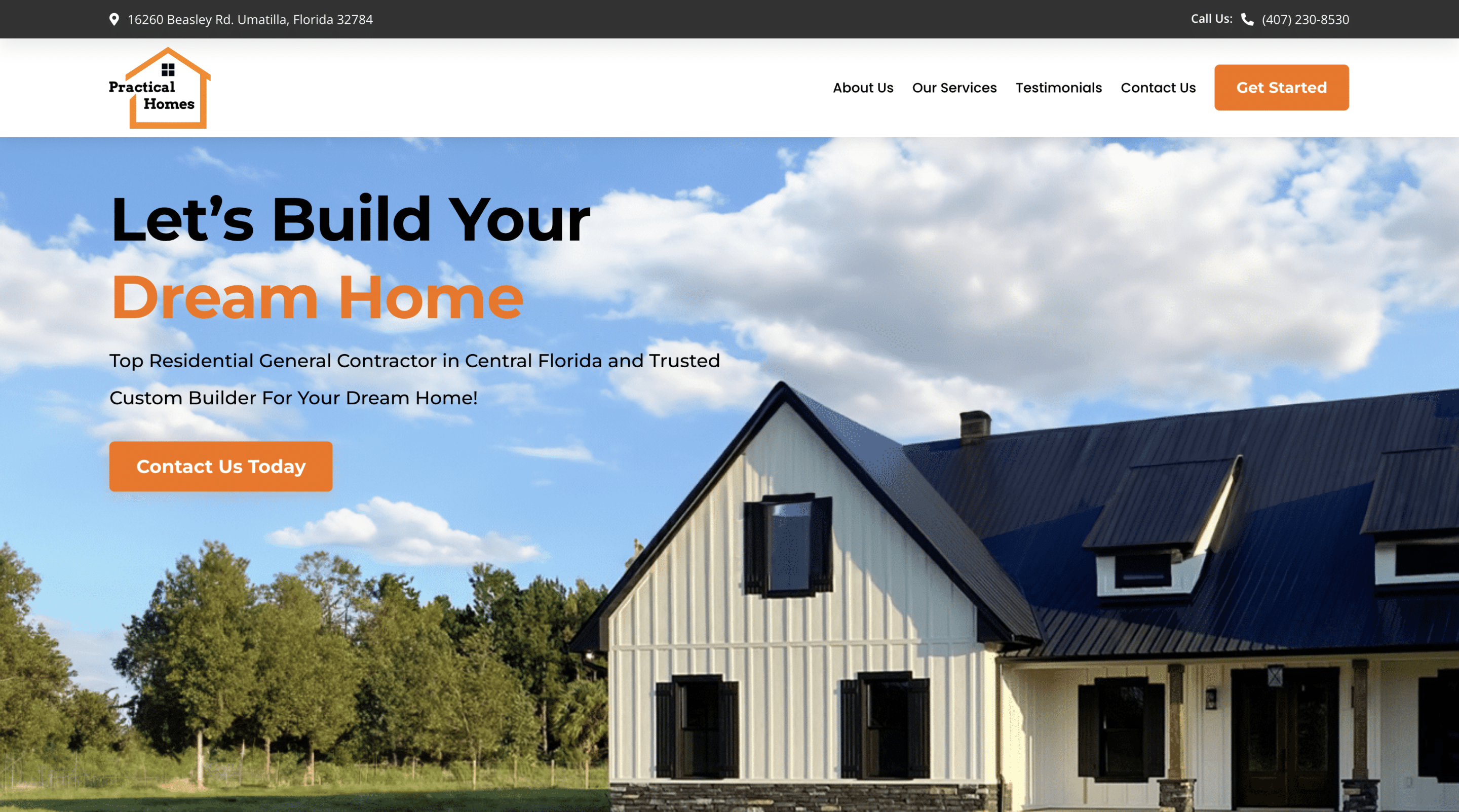 Project website screenshot
