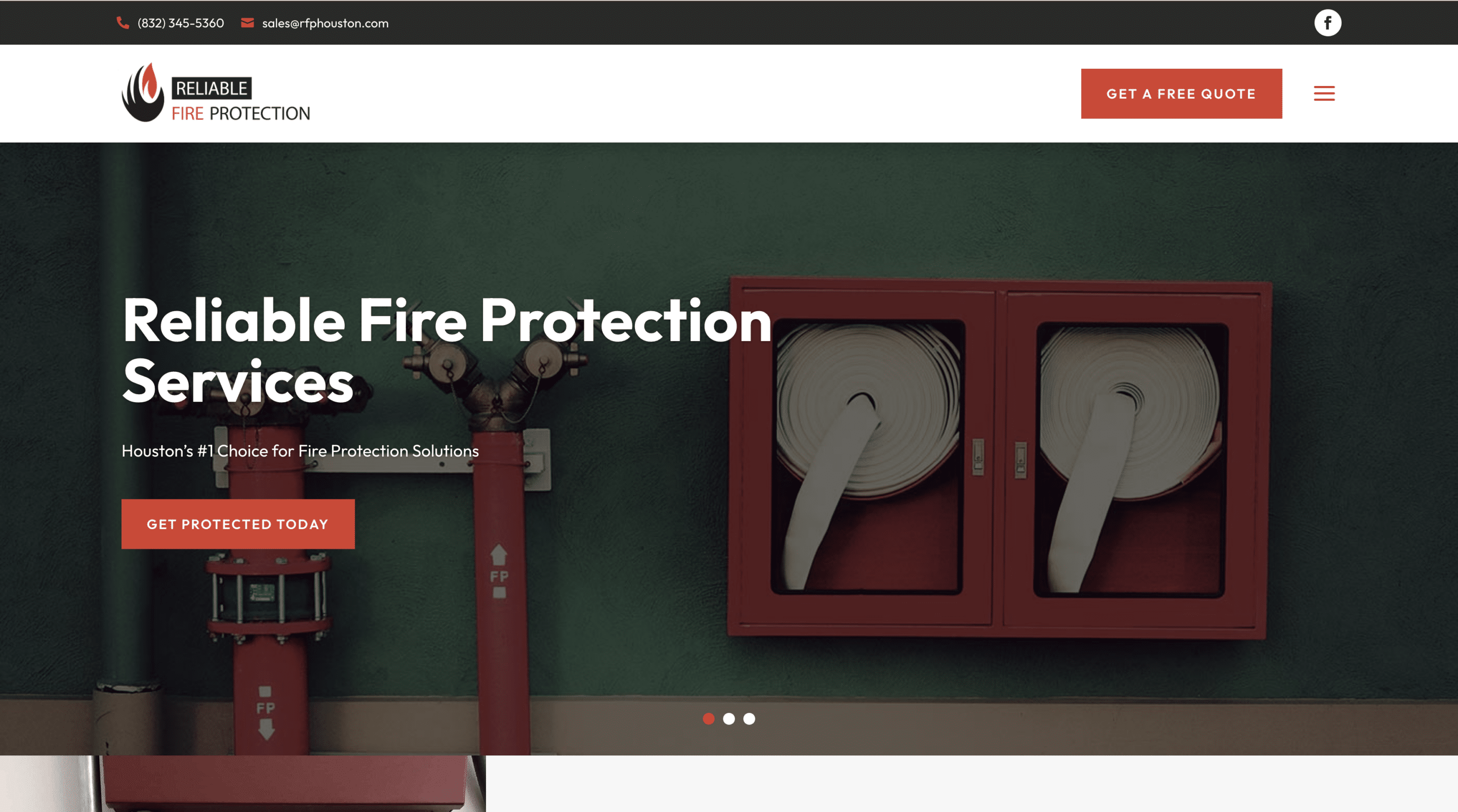 rd-portfolio-reliable-fire-protection Project website screenshot