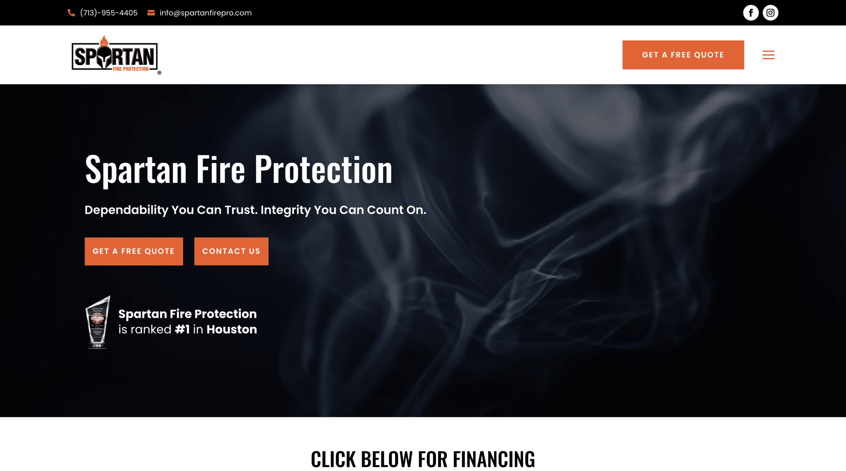 Project website screenshot