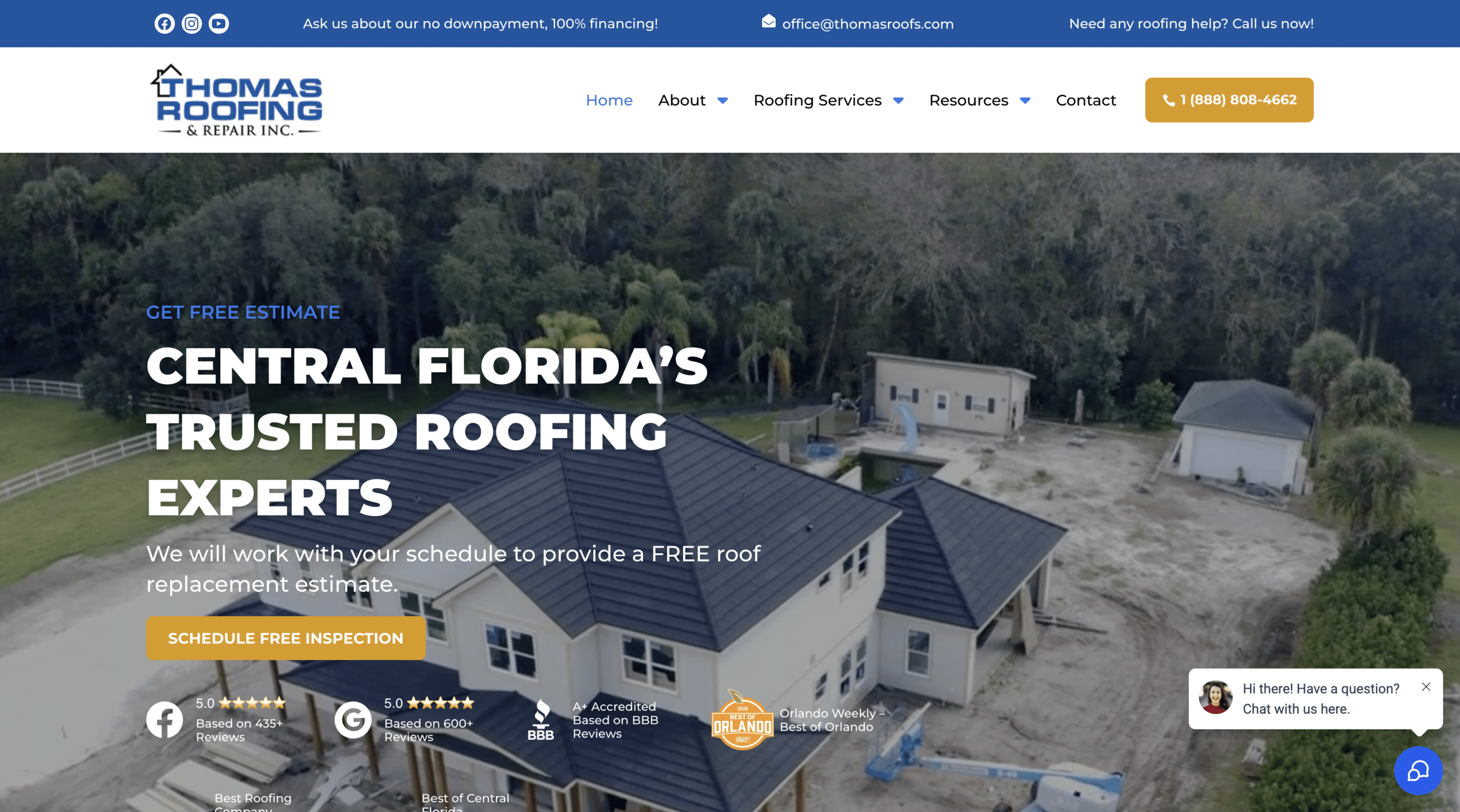 Project website screenshot